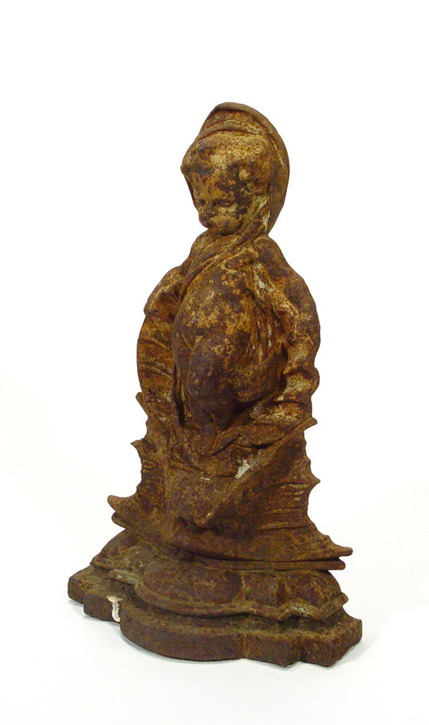 Appraisal: Victorian cast iron figural door stop cm high