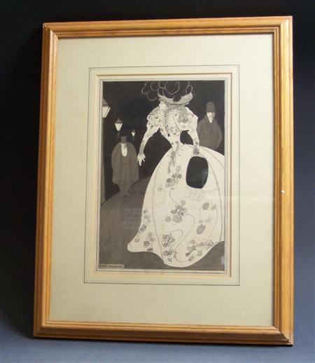 Appraisal: Beardsley Aubrey After An ink and wash drawing after Aubrey