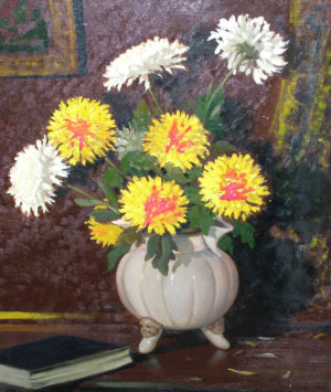 Appraisal: Owen Gustave Ramsay exh - - Still life of flowers