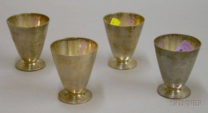 Appraisal: Four Tiffany Co Sterling Silver Cups approx troy oz