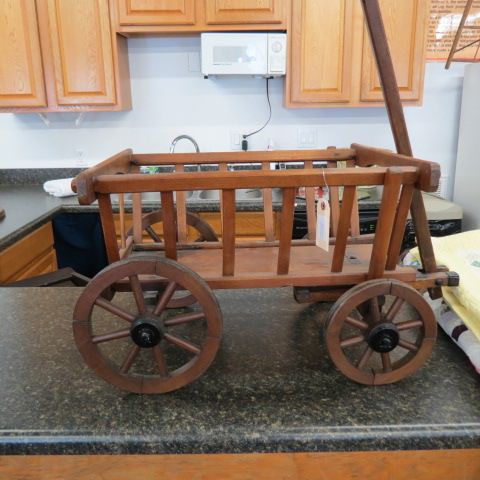 Appraisal: Antique Wagon or Cart wooden wheels