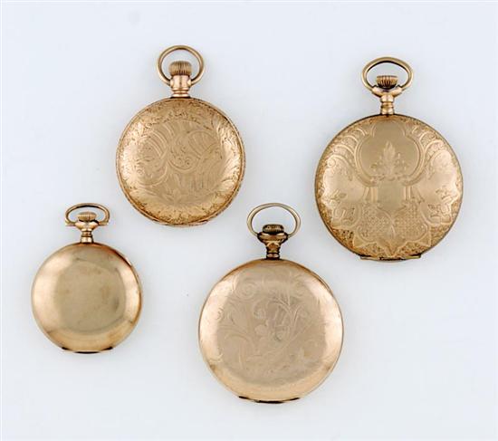 Appraisal: American gold pocketwatch cases circa K yellow gold case H