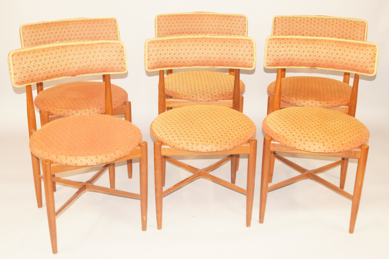 Appraisal: A set of six G-Plan teak dining chairs each with