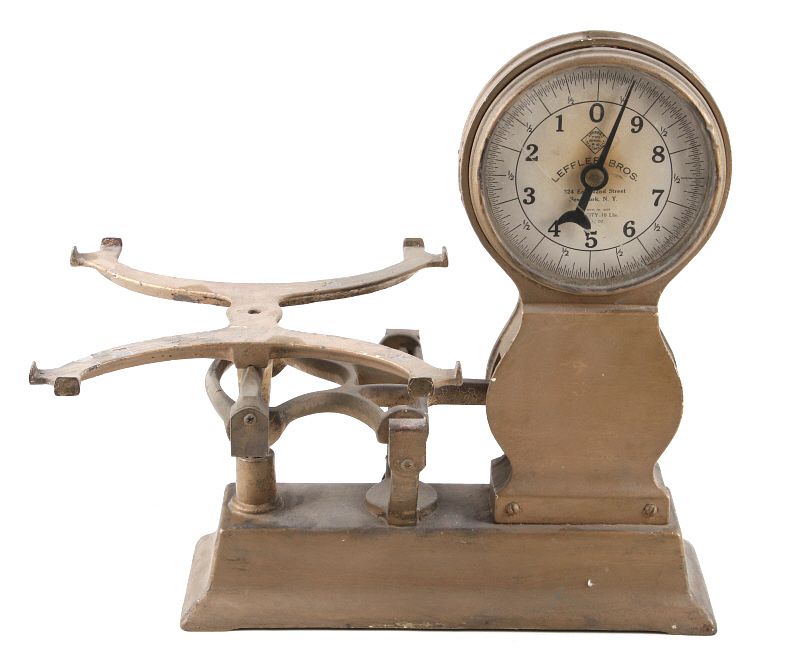 Appraisal: Leffler Bros Cast Iron lb Weight Scale c 's Included