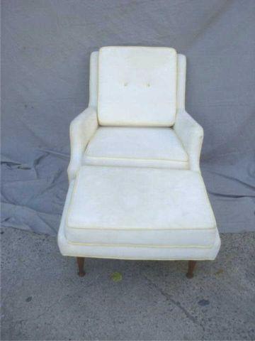 Appraisal: Art Deco Style Arm Chair Ottoman From a Greenwich location