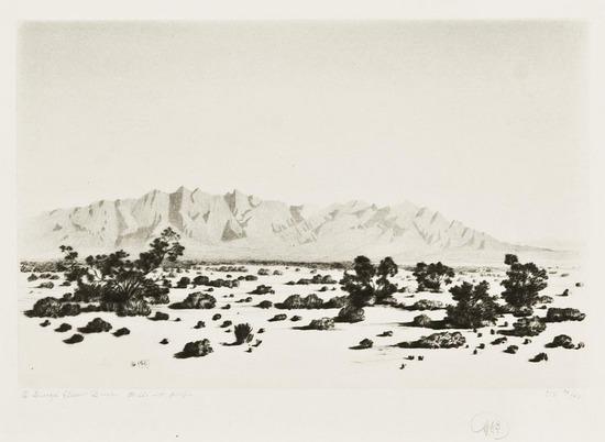 Appraisal: George Elbert Burr - Desert Sunset Santa Catalina Mountain Tucson