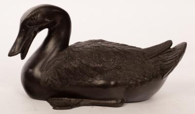 Appraisal: A Japanese bronze figure of a duck cm long