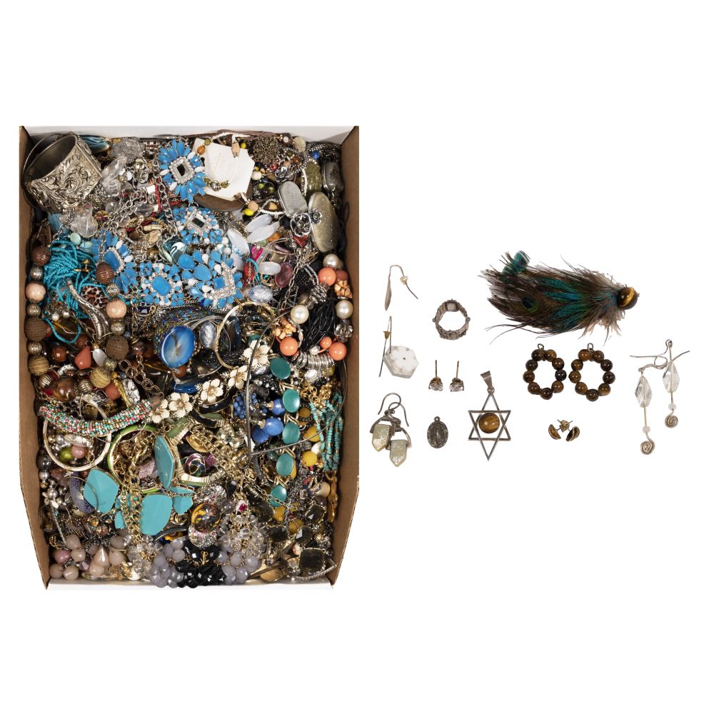 Appraisal: STERLING SILVER AND COSTUME JEWELRY ASSORTMENTIncluding a Star of David