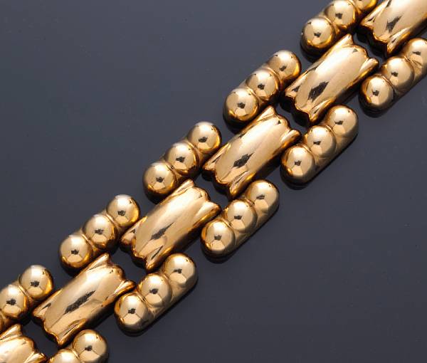 Appraisal: An eighteen karat gold bracelet weighing approximately grams length in