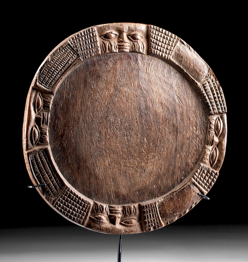 Appraisal: Early th C Nigerian Yoruba Wood Divination Board West Africa