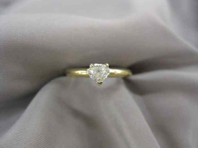 Appraisal: Diamond Ring heart shape diamond weighing carat in k yellow