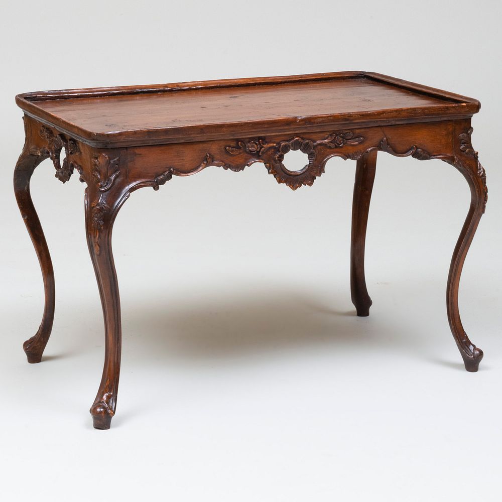 Appraisal: Rococo Style Walnut Miniature Tea Table x x in Condition