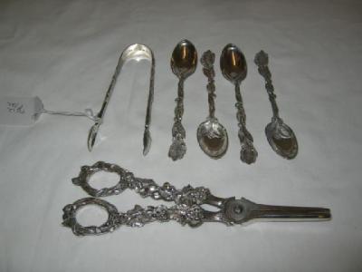 Appraisal: A SET OF FOUR VICTORIAN TEASPOONS the rustic hafts cast