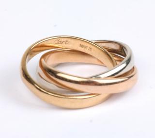 Appraisal: Cartier k Gold Trinity Ring Modeled as a white gold