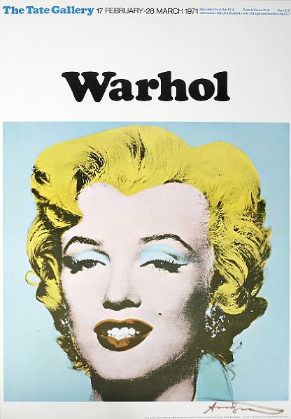 Appraisal: Andy Warhol American - Exhibition Poster for Warhol The Tate