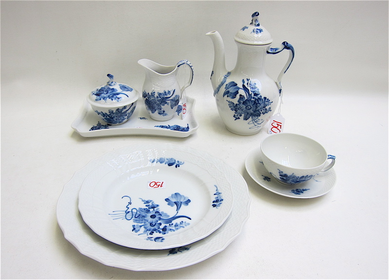 Appraisal: ROYAL COPENHAGEN FINE CHINA SET forty-seven pieces in the Blue