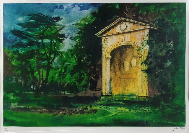 Appraisal: John Piper British - Temple of Flora Levinson signed and