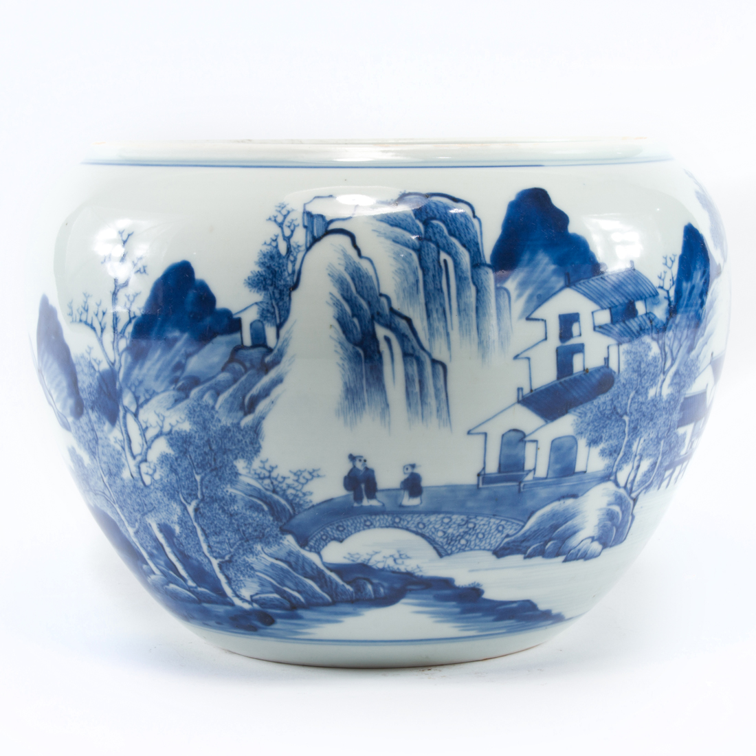 Appraisal: CHINESE BLUE AND WHITE JARDINIERE Chinese blue and white jardiniere