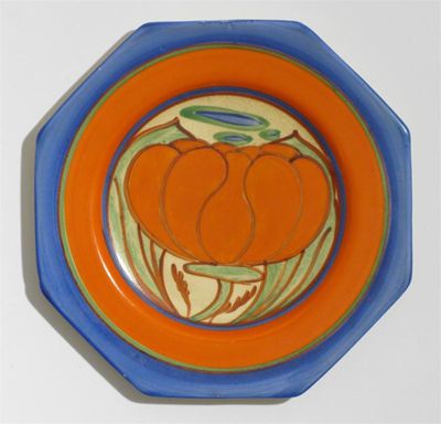 Appraisal: Orange Lily' a Clarice Cliff Fantasque Bizarre side plate painted