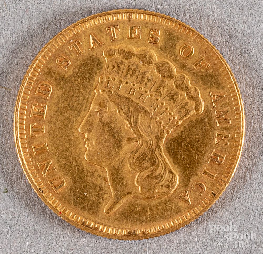 Appraisal: three dollar Indian Princess gold coin three dollar Indian Princess