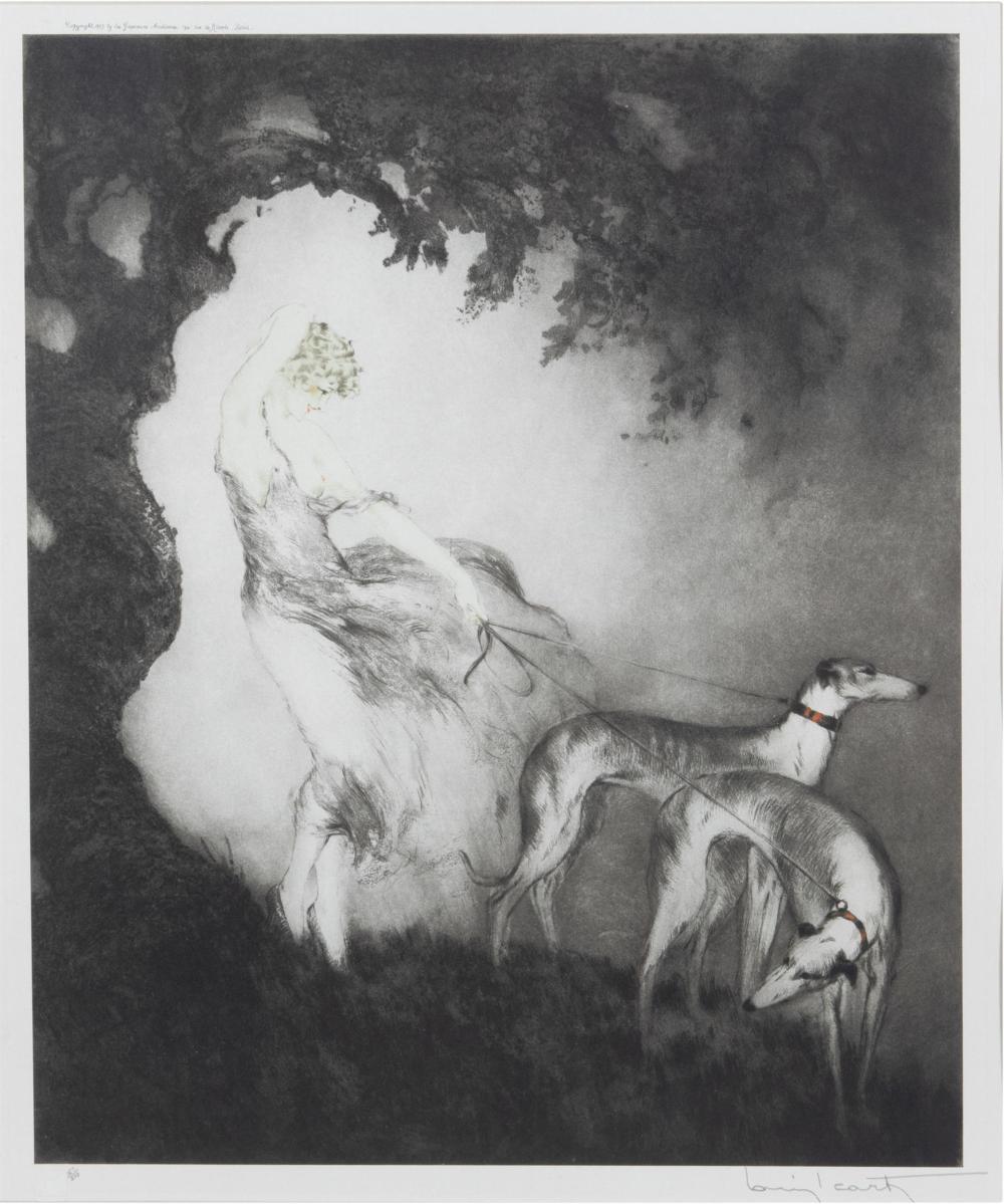 Appraisal: Louis Icart - French Gust of Wind Coup de vent