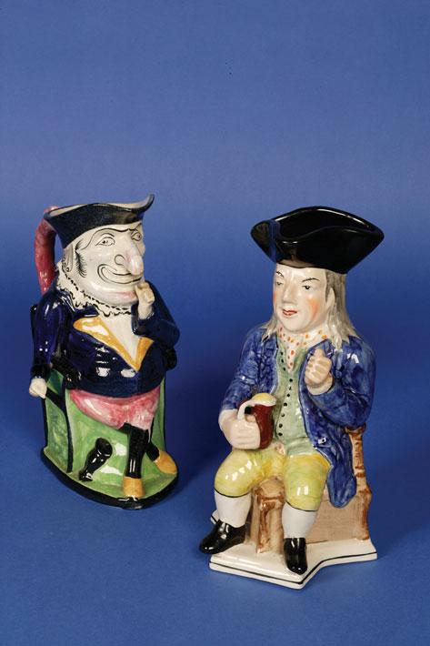 Appraisal: A STAFFORDSHIRE POTTERY HEARTY GOODFELLOW TOBY JUG modelled as a