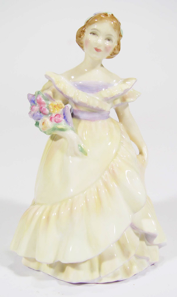 Appraisal: Hand painted Royal Doulton figurine 'The Bridesmaid HN factory mark