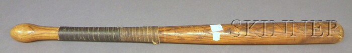 Appraisal: Vintage Main Dolley Sandy Hook Me Mushroom-type Handle Baseball Bat