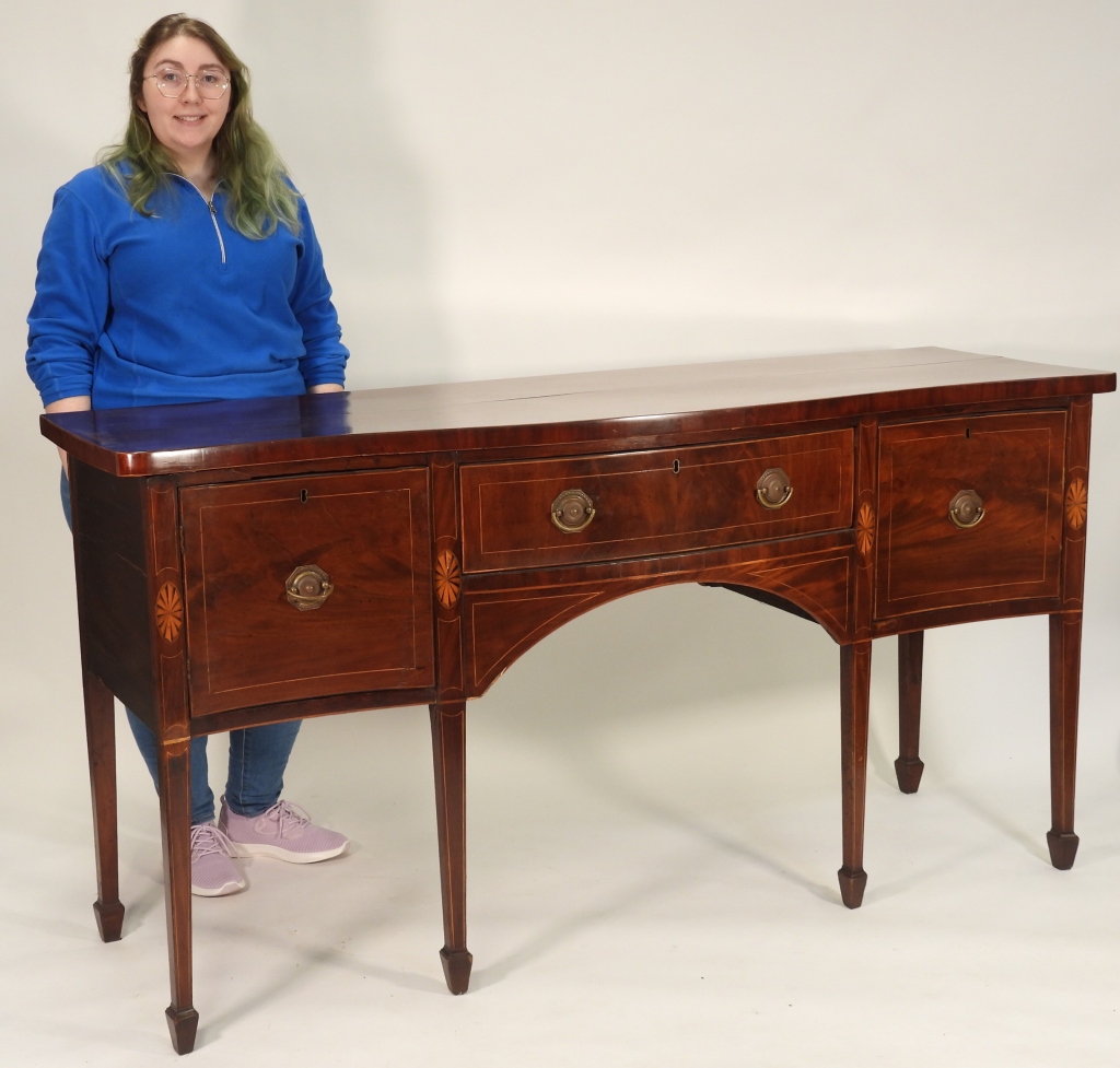 Appraisal: FEDERAL STYLE MAHOGANY INLAID SIDEBOARD United States th CenturyBench made