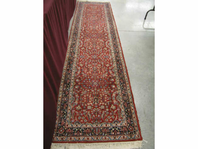 Appraisal: Tabriz Persian Handmade Runner eleborate floral in red field '