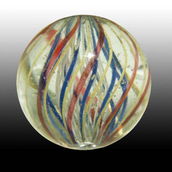 Appraisal: Stage Latticino Swirl Marble Description White latticino with a surrounding