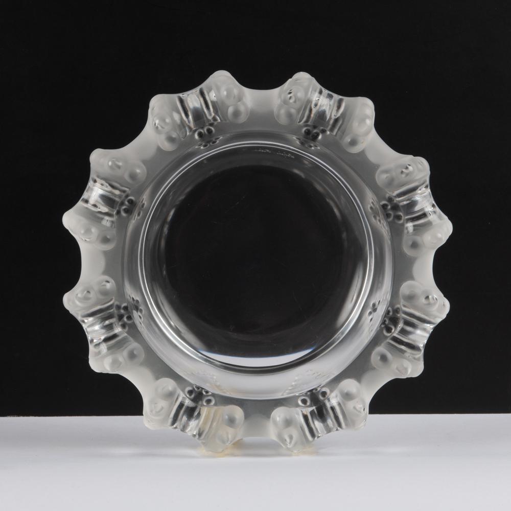 Appraisal: LALIQUE 'CANNES' CIGAR ASHTRAY A large Lalique frosted crystal cigar