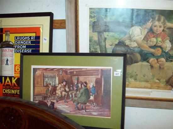 Appraisal: A COLLECTION OF THREE FRAMED COLOURED PRINTS