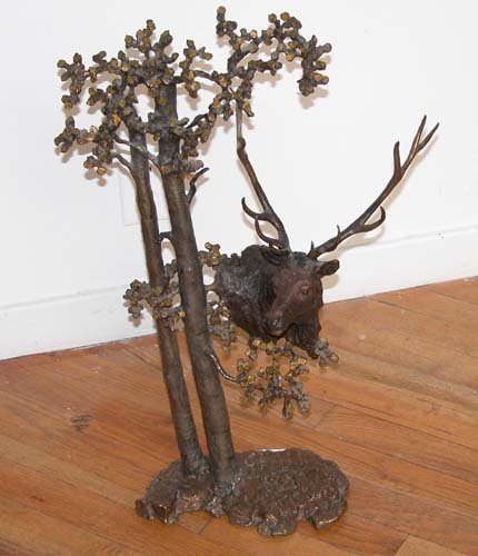 Appraisal: Among The Aspen bronze sculpture on Bronze Hopkins Mark x