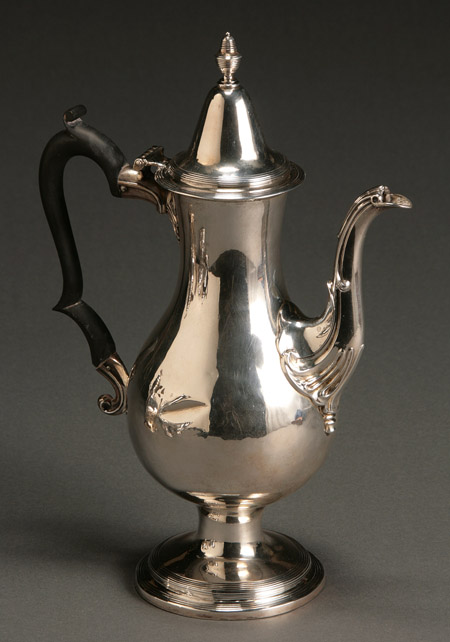 Appraisal: George III Silver Coffeepot John Langlands John Robertson Newcastle The