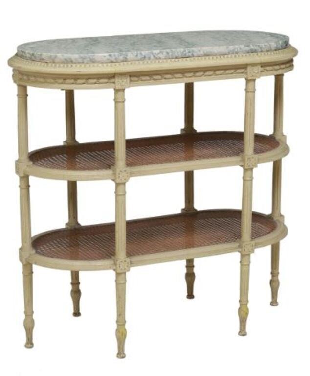 Appraisal: French Louis XVI style painted server side table th c