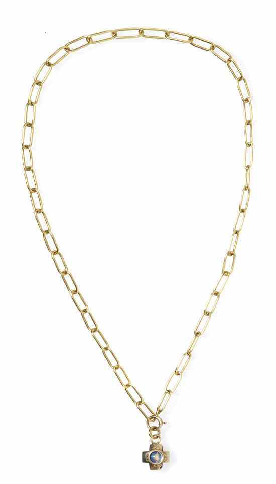 Appraisal: A Karat Yellow Gold Link Chain in an elongated oval