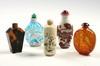 Appraisal: ORIENTAL LOT - Five assorted snuff bottles one brown and