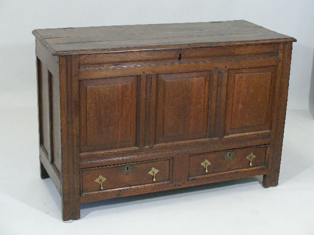 Appraisal: William Mary Style Blanket Chest English th c oak hinged