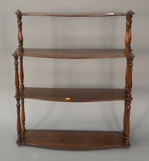 Appraisal: Mahogany four tier hanging shelf th century ht in wd