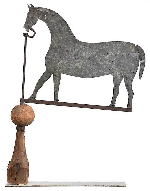 Appraisal: A Fine American Folk Art Horse Weathervane late th century