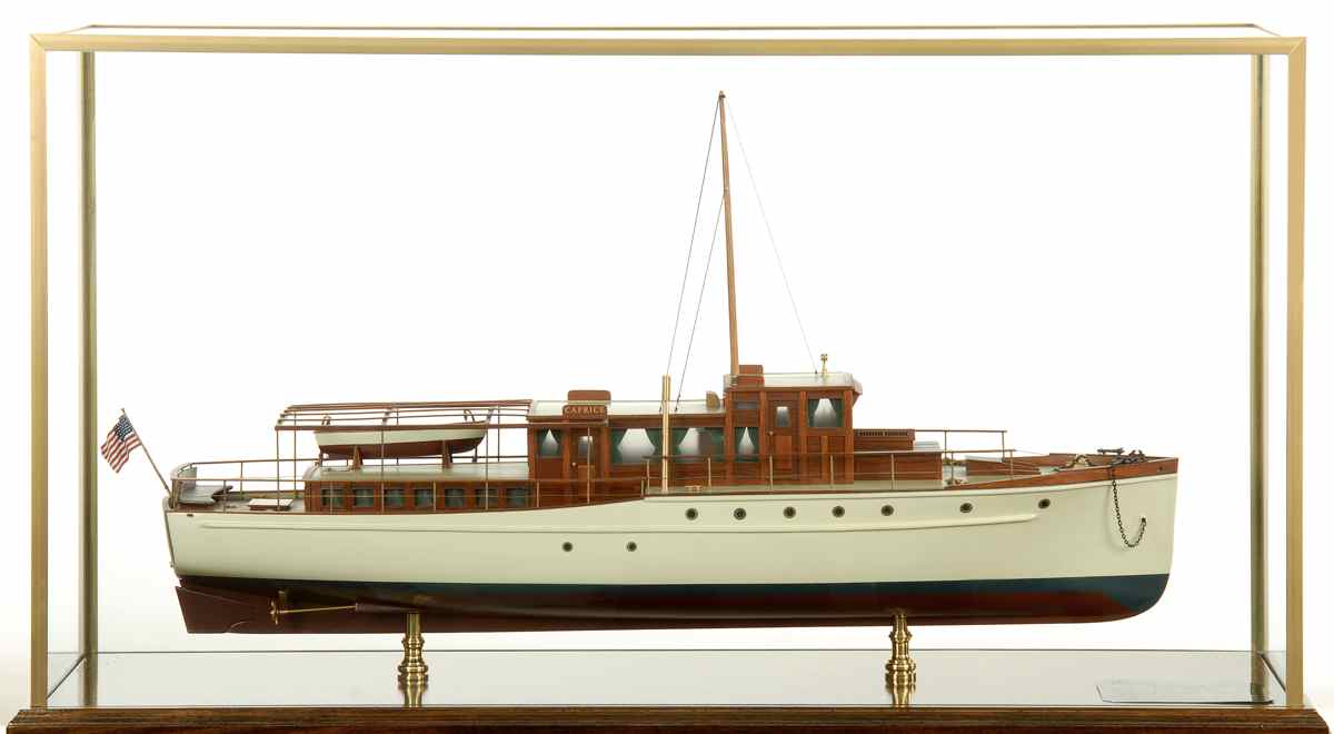 Appraisal: CASED SCALE MODEL OF THE LONG ISLAND MOTOR YACHT CAPRICEBuilt