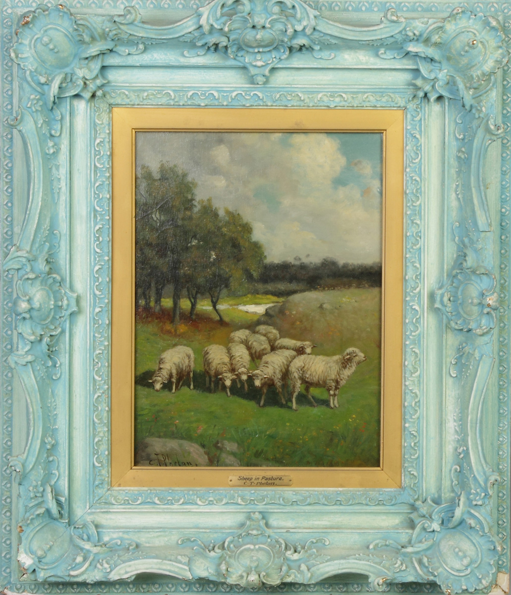 Appraisal: Charles T Phelan American B Sheep in pasture Sgn Lower