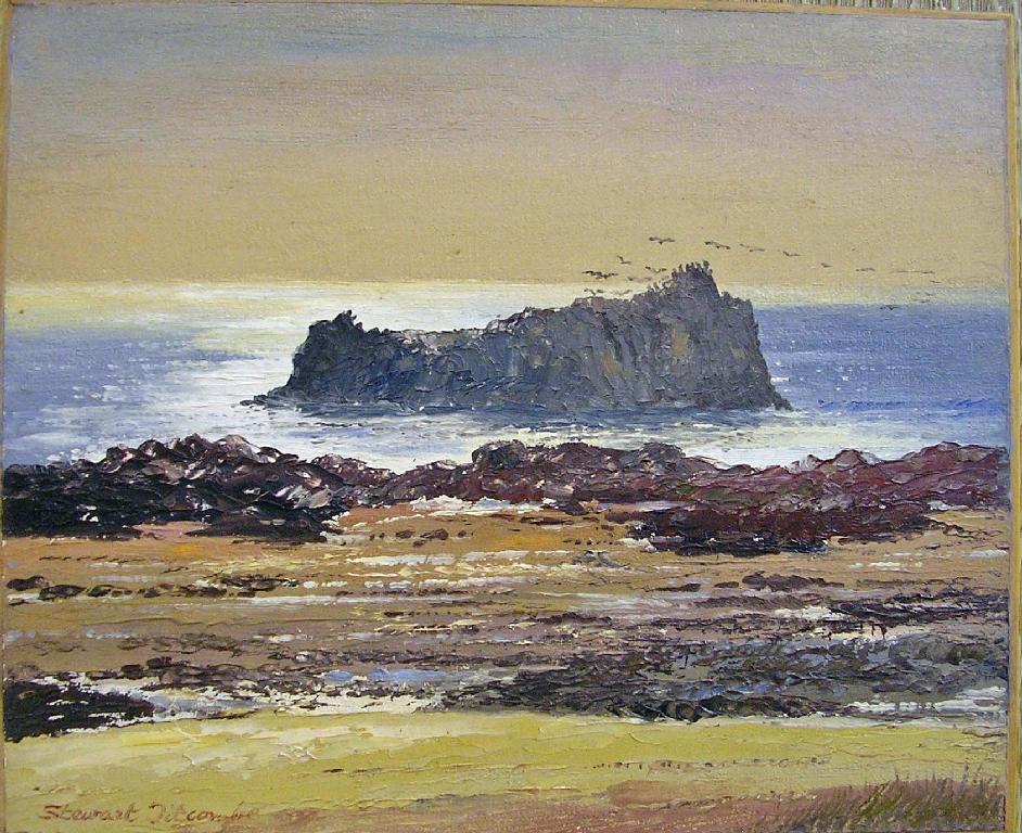 Appraisal: An oil on board of a rocky coast scene signed