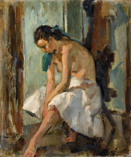 Appraisal: two oils MELVILLE A PHILLIPS american - BALLERINA WITH YELLOW