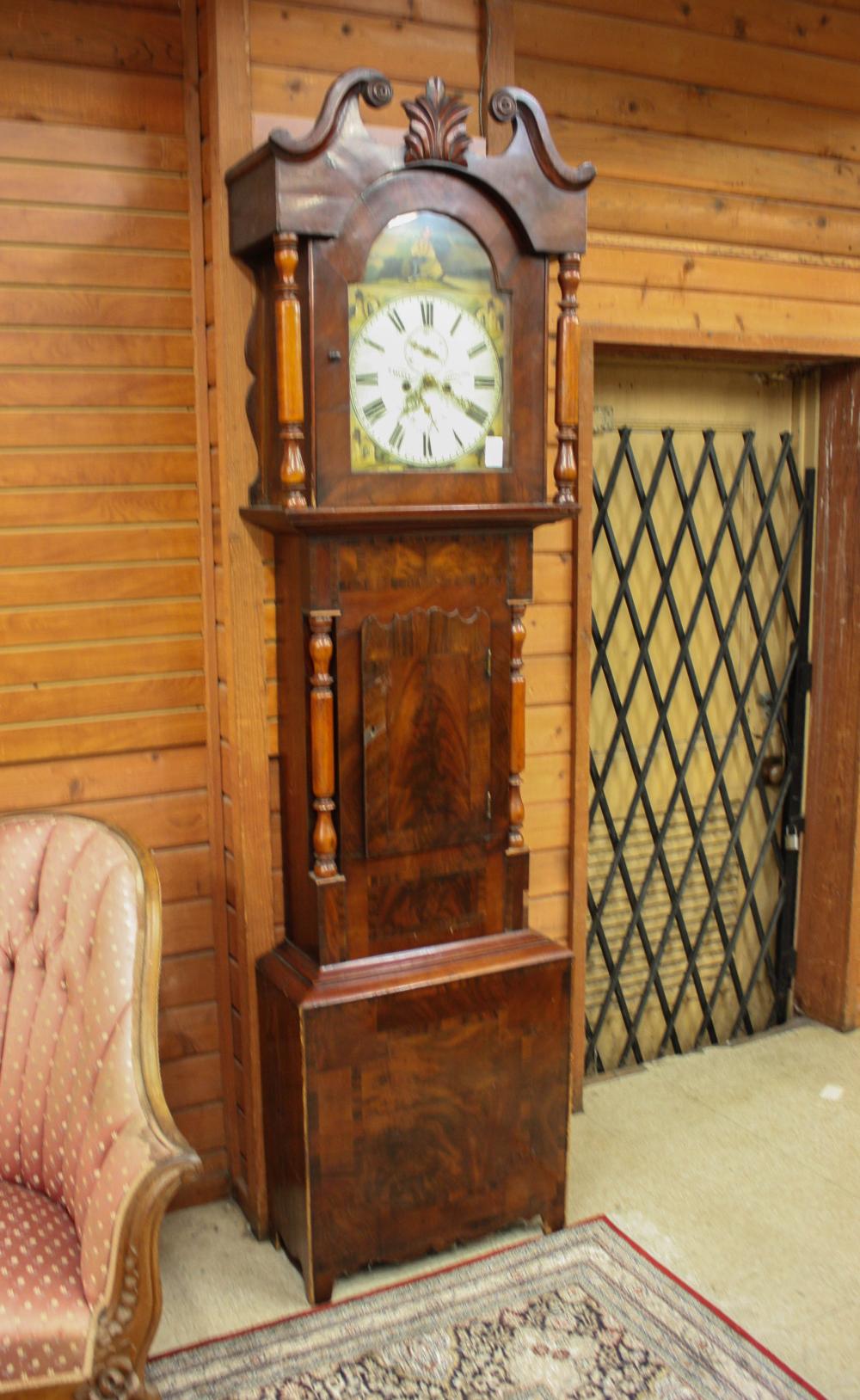 Appraisal: VICTORIAN MAHOGANY TALL CASE FLOOR CLOCK R Holmes clockmaker British