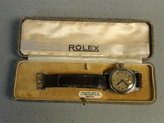 Appraisal: Rolex Junior Sport wristwatch with a silvered dial black numerals