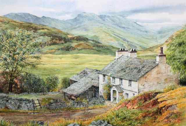 Appraisal: BRIAN EDEN TH CENTURY A country cottage Lake District signed