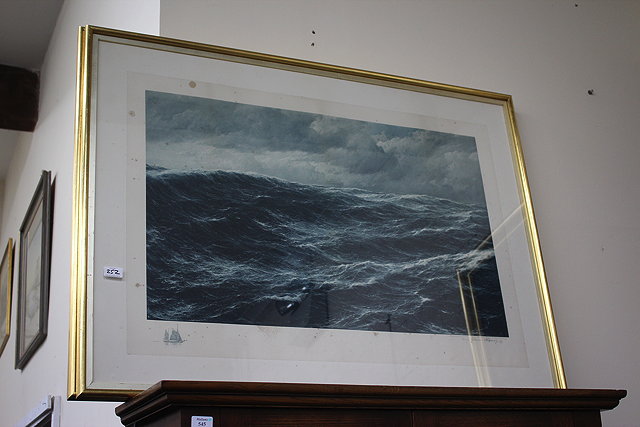 Appraisal: HUGO SCHNARS ALQUIST - A pair of seascape prints each