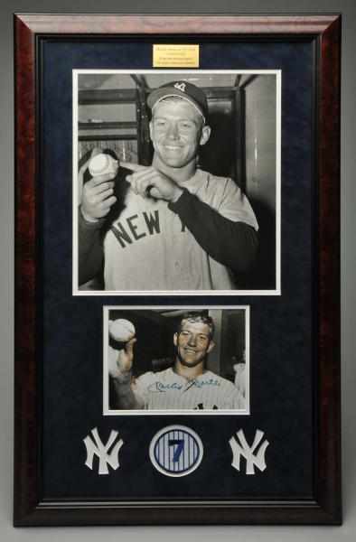 Appraisal: Autographed Mickey Mantle -Ft Home Run Photo Description Nicely framed